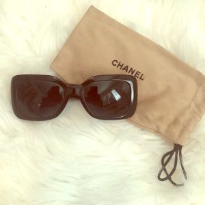 Authentic Chanel Black Square Quilted Sunglasses